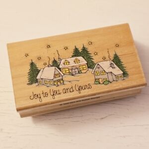 Hero Arts Rubber Stamp Joy to You and Yours Christmas Stamp